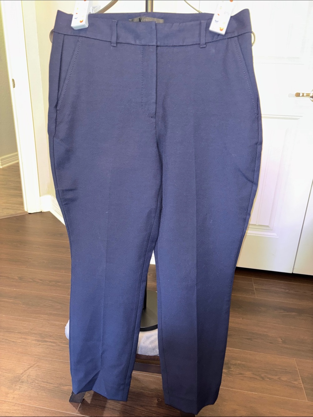White House Black Market Navy Elle Slim Straight Dress Pants